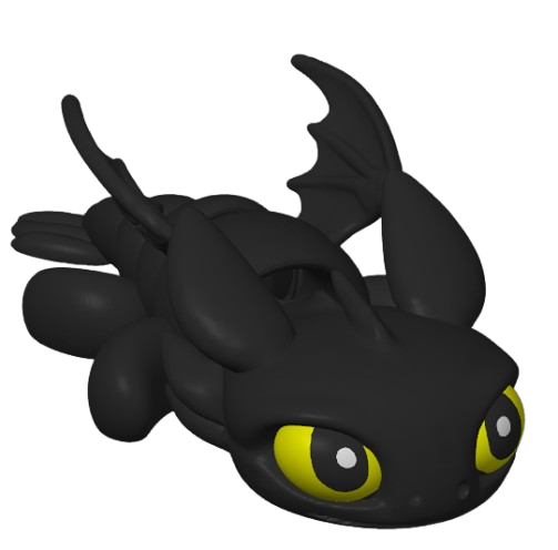 3D Printed Articulated Toothless Night Fury Dragon